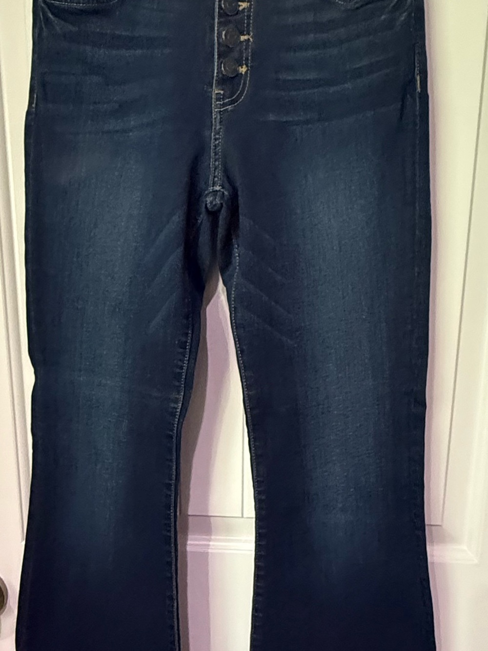 Flying Monkey Dark Blue High-Rise Flare Jeans